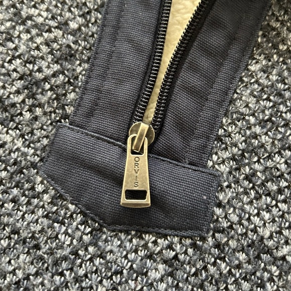 Orvis Brighton Men's Sherpa-lined 1/4 Zip
Pullover Sweater - Size Medium blue - Picture 7 of 10